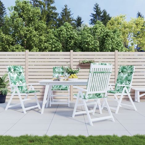 Coussins de chaise,Rembourrés pour chaise à dossier haut lot de 4 modèle de feuille BGT86695 (1/5)