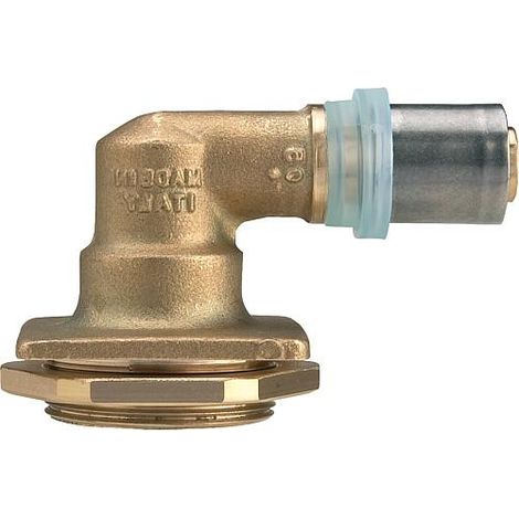 Raccord a sertir multicouche coude de reservoir de chasse 18x2mm-1/2", contour TH (1/2)