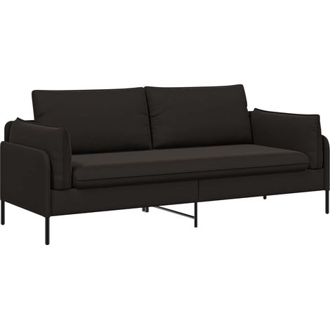 3-Seater Sofa Black 222 x 81 x 89 cm Velvet vidaXL (1/5)