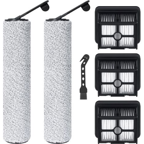 Kit d'accessoires pour aspirateur humide et sec Dreame H12S avec accessoires de puissance d'aspiration, 2 rouleaux de brosse, 3 filtres HEPA et 1 brosse de nettoyage (1/4)