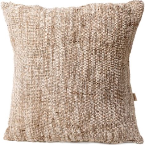Housse de Coussin en Coton Naturel Beige Décorative pour Canapé et Lit 40x40 cm ou 50x50 cm - PANGIVO