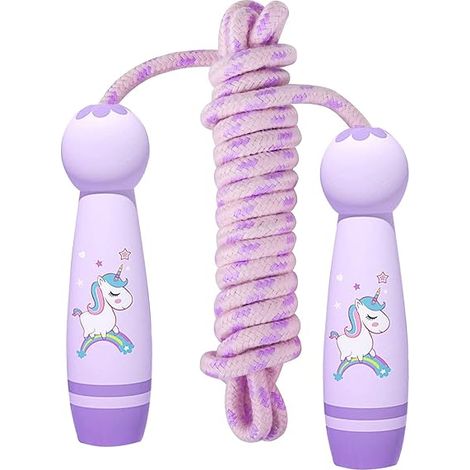 skipping rope for kids, skipping rope for kids with cartoon wooden handle, adjustable skipping rope for kids, sport skipping rope for kids, unicorn speed skipping rope skipping rope for children 6 yea