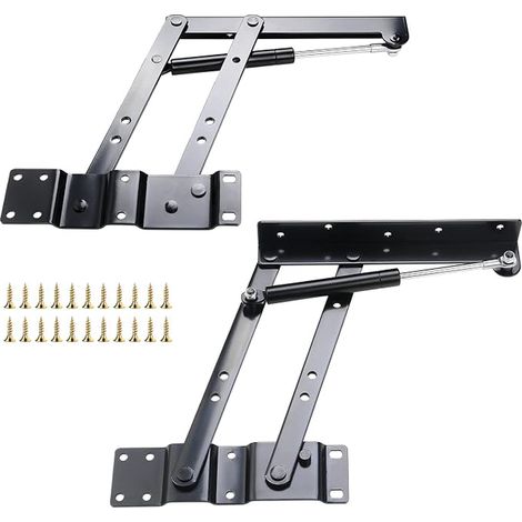 Coffee Table Lift Mechanisms - 1 Pair of Furniture Spring Hinges - Coffee Table Hardware with Lift Support (1/4)