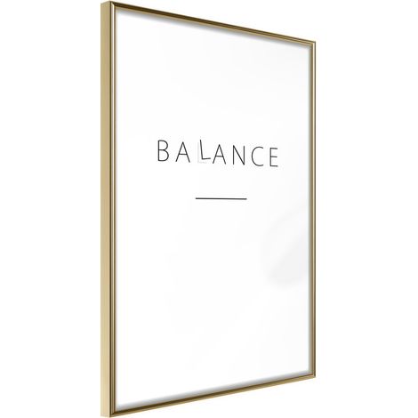 Affiche Murale Encadrée "Seek a Balance" 40 x 60 cm Or (1/2)