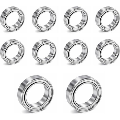 10 Miniaturkugellager MR128-2RS 8 mm x 12 mm x 3,5 mm, Rillenkugellager, Stahl, doppelt abgedichtet, für Heimwerkerprojekte, Mini-Drehmaschinen, 3D-Drucker, Motoren und Maschinen. (1/5)