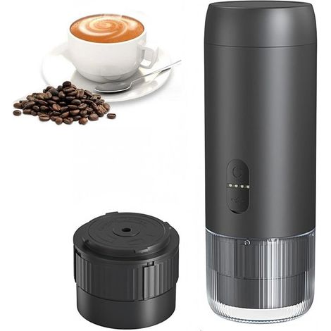 DISCORAMA MACCHINA DA CAFFE PORTATILE ESPRESSO COMPATTA CAFFETTIERA MINI ELETTRICA (1/5)