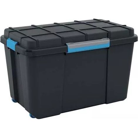 KIS 241508 Scatola di immagazzinaggio Scubba impilabile (L x A x P) 735 x 460 x 445 mm Grigio-Blu, Nero 1 pz.