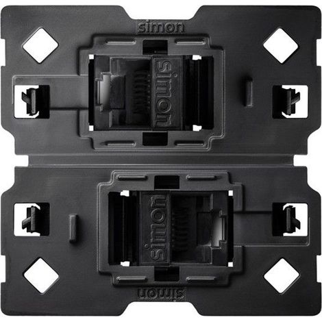 SIMON 100 - Adaptador con 2 conectores RJ45 cat6 2M 10002544-039