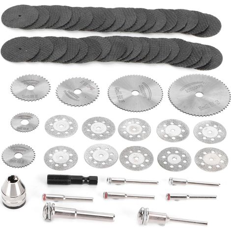 Jeu de mandrins de lame de scie, disque de coupe 60 pièces/ensemble pour perceuse électrique, ponçage, rectifieuse (1/5)