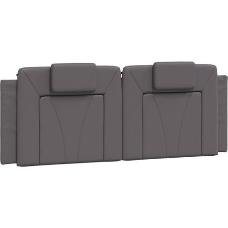 Maison Exclusive - Cuscino Testiera Viana Grigio 140 cm in Similpelle