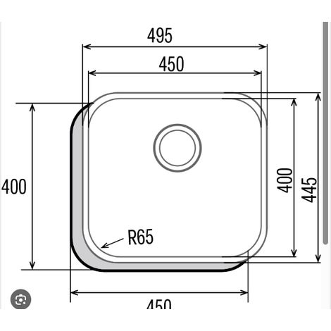 Cata CB 45-40 /A - Fregadero De Cocina Acero 495 Cm 1 Cubeta 0 Escurridor