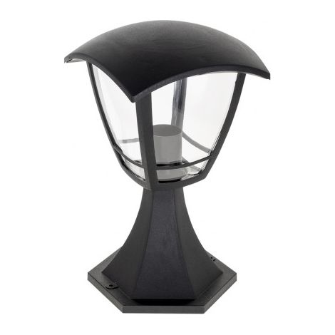 Farola/sobremuro zoio pequeño ip44 1xe27 l.17xan.17xal.28cm negro (1/3)