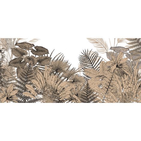 Papier peint panoramique - Plantes Tropicales - 130 cm x 60 cm (1/2)