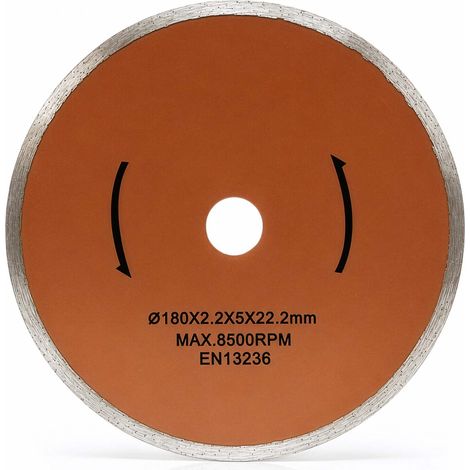 Wiltec Ersatztrennscheibe Ø 180 mm für Fliesenschneider elektrisch, Ersatzteil Trennschneide für Nassschneider (1/5)