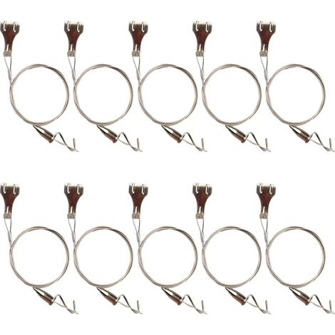 Système d'Accrochage pour Photos 10 Pièces, Câble en Acier Inoxydable 1 m avec Crochets Réglables, Kit de Suspension Murale pour Galerie d'Art et Exposition, Charge Max 29,9 kg