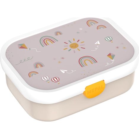 Boîte à Déjeuner Campus - Lunch Box Bento pour Enfants - Boite Repas avec Compartiment Bento - Fermeture à Clip - Sans BPA et Compatible au Lave-Vaisselle - 750 ml - Sunshine (1/5)