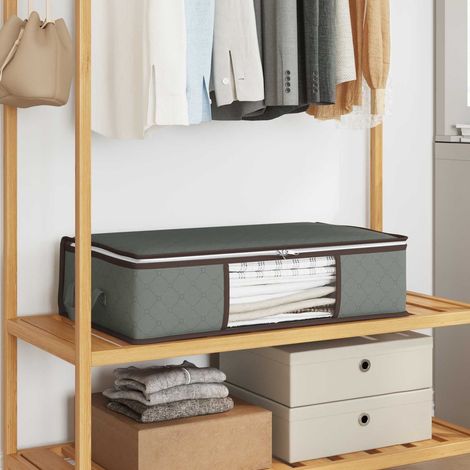 vidaXL Storage Box with Transparent Side Window 2 pcs Non-woven fabric (1/5)