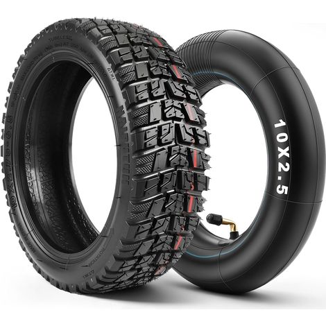 Pneu Tubeless 10X2.75-6.5, Chambre a Air 10x2.50 Renforcée Pour Trottinette Electrique Speedway 5 /Urbanglide eCross Pro 2/Pro Boost, Kukirin G2 Master/Kukirin G3/Dualtron 3 (1/5)