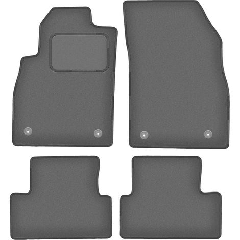 Alfombrillas de terciopelo color grafito para: Opel Astra J hatchback, sedán, familiar, deportivo (2009-2015)