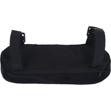 Lot de 4 coussins d'accoudoirs de chaise en mousse souple avec sangle réglable, multifonctionnels, pour chaises de bureau et fauteuils roulants, noirs. (1/5)