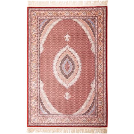 Tapis persan Neiroo - 225x150cm, Rectangular - 100% Acrylique - Tissé - Rouge (1/5)