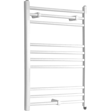 Hudson Reed Ive - Sèche-Serviettes Design Électrique Moderne Plat - Blanc  - 80 cm x 50 cm