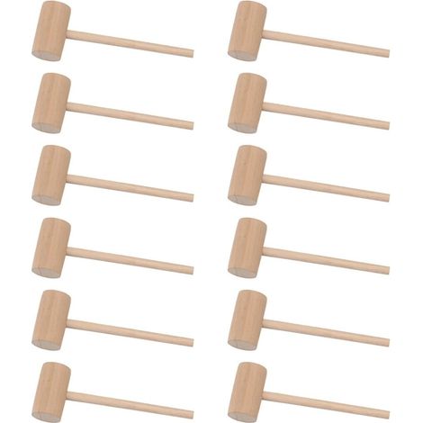 50 Mini Marteaux en Bois Naturel Rond pour Fruits de Mer, Maillets Créatifs pour Gâteaux, Jouets pour Garçon et Filles, Légers et Portables – Lot de 50 Pièces, Ustensiles (1/5)