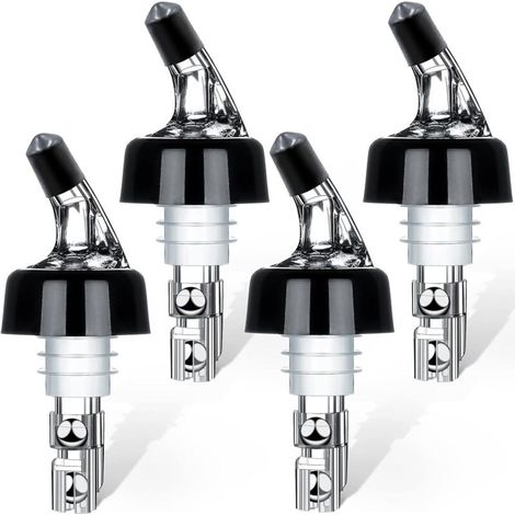 Bec Verseur - Acier Inoxydable - 30 Ml - Compatible Bouteille Vin Spiritueux Huile - Lot De 4 (1/5)