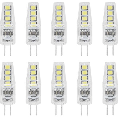 Jeffergarden 10 pièces G4 8LED lumière 2835 puces de lampe 2W 360 Angle PC lampe ampoule pour bureau à domicile 220Vlumière blanche