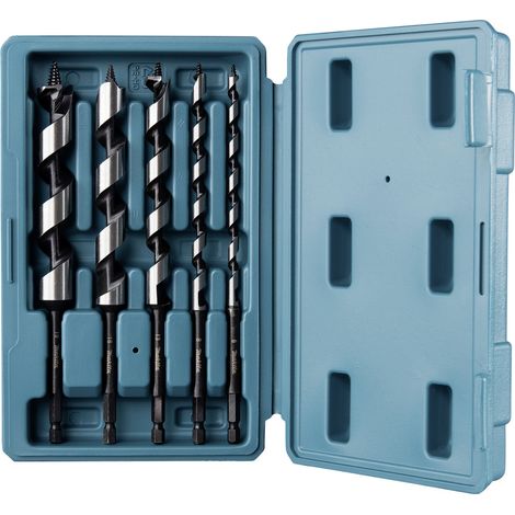 Makita D-75677 Schlangenbohrer-Set 5teilig 6 mm, 8 mm, 13 mm, 16 mm, 19 mm Gesamtlänge 200 mm Sechsk