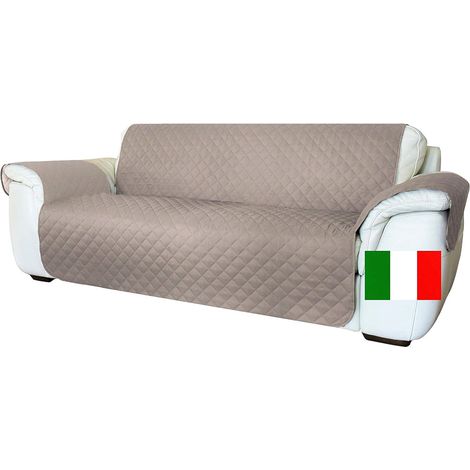 Funda para sofá de tres plazas con reposabrazos, impermeable, antideslizante y resistente a las mascotas, color caqui. (1/5)
