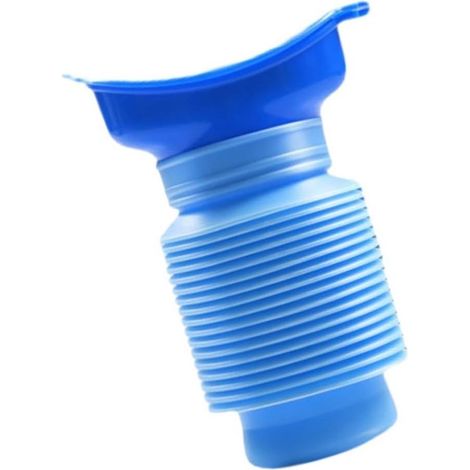 Urinoir portable - Camping - Camping - Plastique - Réutilisable - Plastique - Toilettes de camping - Toilettes portables - Unisexe - Pliable - WC pour la voiture - Blauw (1/5)