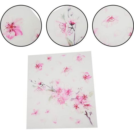 Lot de 2 autocollants en vinyle pour voiture, moto, décoration d'intérieur Motif fleurs de cerisier Rose