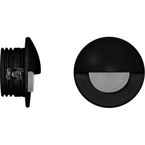 Ilo - Spot LED encastrable pour marches Beneito & Faure - 2W, lumière 3000K, 120 - Applique murale encastrable circulaire noire