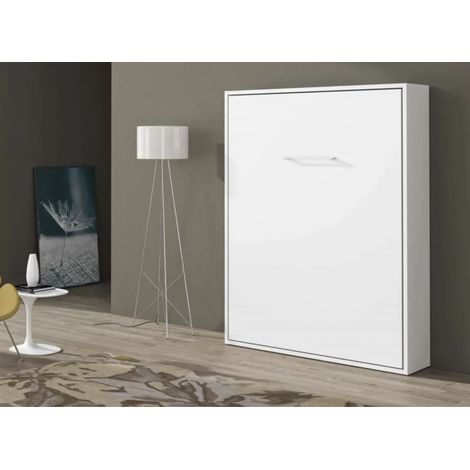 Lit escamotable vertical 140x200 Kola Gris anthracite Sans matelas-Cadre Anthracite-Façade Chêne clair (1/5)
