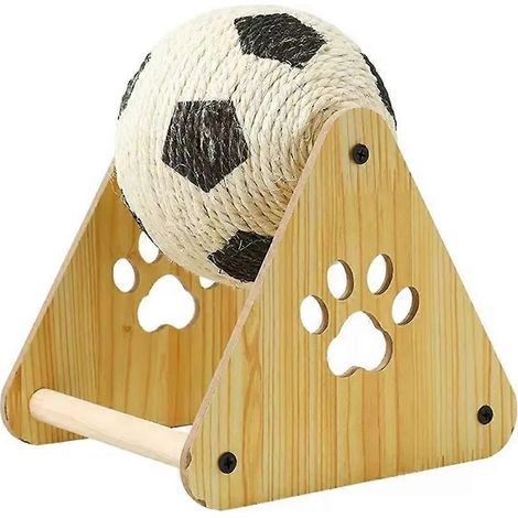 Kratzbaum aus Holz mit Stacheln und Perlen, handgeflochtene Kletterstruktur aus Seil, Katzenspielzeug (1/5)