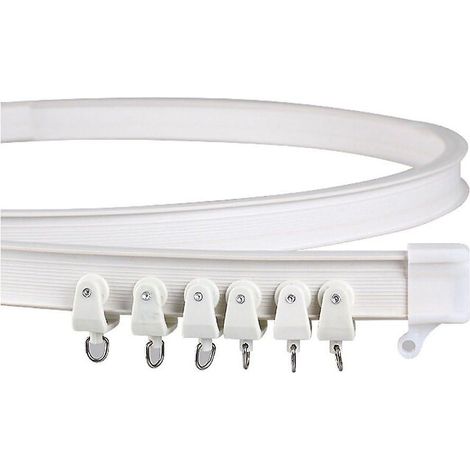 Tringle à rideaux flexible en alliage plastique pour plafond, blanche, 200 cm (1/5)