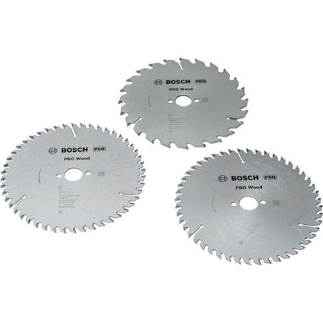 Jeu de lames de scie circulaire Bosch PRO Wood, lot de 3, 160 x 20 mm