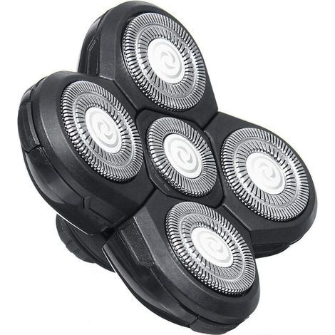 Lame De Rechange Pour Coupe-barbe à 5 Têtes, Lames De Rasoir électriques De Rechange Faciles à Installer, Tête De Rasoir Pour Tondeuse à Barbe Flottante Pour Tête Chauve Et Visage(Noir,size:1pc) (1/5)