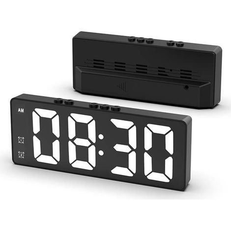 Digitaler Wecker, LED-Uhr, elektronische Tischuhr mit Temperaturanzeige, Reisewecker, 12/24-Stunden-Anzeige, digitale Uhr für Zuhause/Schlafzimmer.