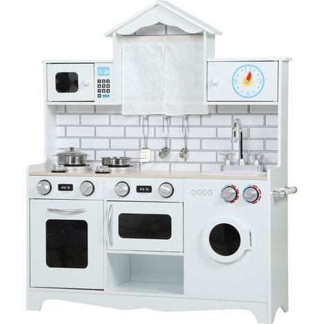Cuisine des enfants Cuisine avec évier, blanc, pour cuisine et salle à manger, format pratique, style moderne et facile à associer