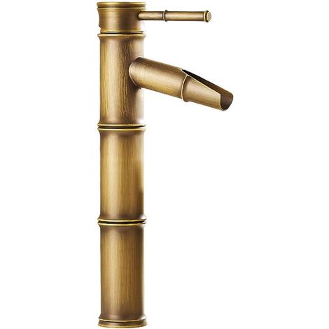 Retro-Wasserfall-Badezimmerarmatur aus Messing (1/5)