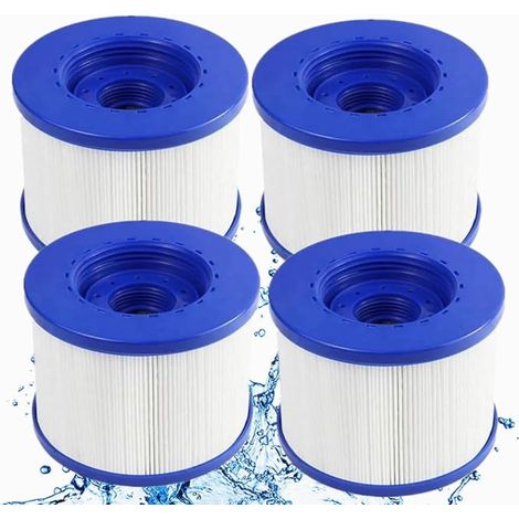 Cartouches Filtre Spa a Visser,Filtre à Vis pour Spa Gonflable Pas De Vis 60mm,Cartouche Filtre pour Spa, Rechange Filtre pour Spa. (Bleu) (1/5)