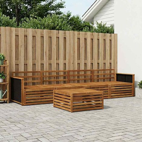 vidaXL Outdoor-Sofagarnitur 5 pcs Natur Massivholz Akazie (1/5)
