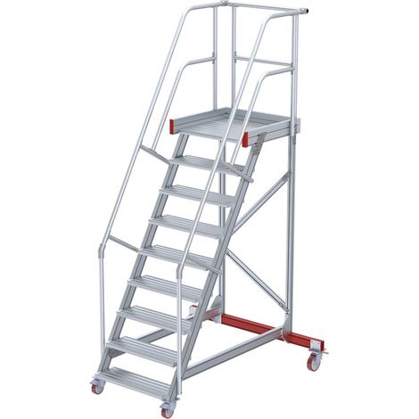 Euroline 513 Wartungsbühne 60° 1000mm Stufenbreite 9 Stufen Alu gerieft