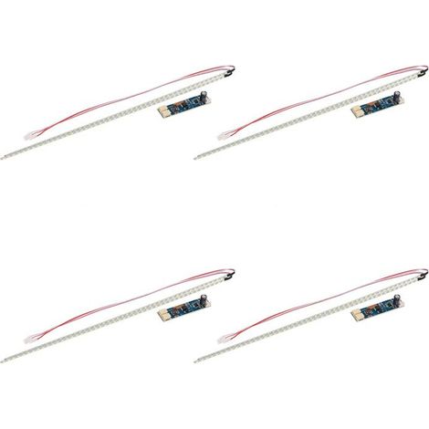 Kit de 4 tiras de retroiluminación ajustables de 315 mm para pantallas LCD panorámicas de 15 pulgadas, con control de brillo y atenuación.