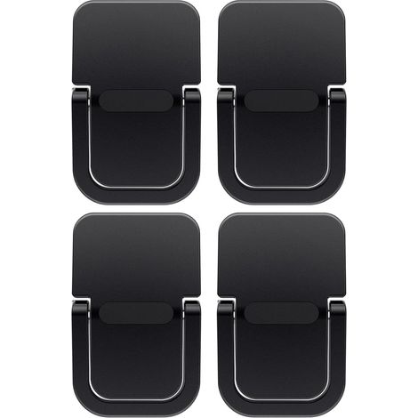 4er-Pack tragbarer Tastaturständer, Mini-selbstklebende Laptop-Ständer, faltbar und unsichtbar, verstellbarer Ständer für Schreibtisch oder Laptop (schwarz)