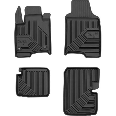 Tapis de Sol de Voiture No.77 pour Fiat Panda III Hybrid 2020-2025 TPE Noir 4Pcs (1/5)