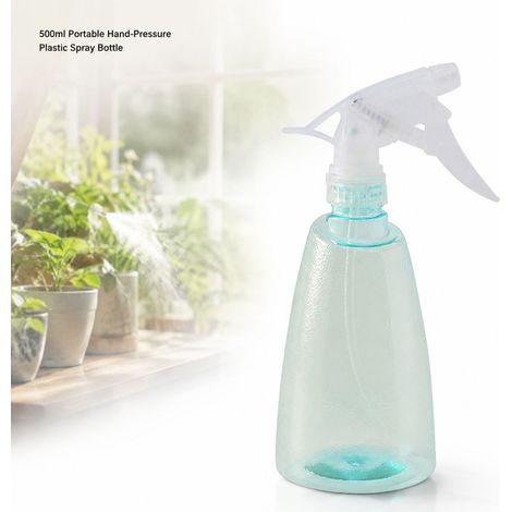 Flacone spray da 500 ml - Plastica trasparente - Ugello regolabile per uso in giardino e in interni, spruzzatore portatile leggero e resistente (1/5)