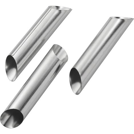 TrAdE Shop Traesio - Forme Per Cannoli In Acciaio Set 3 Pezzi Formine Stampi Stampo Dolci Cannolo -